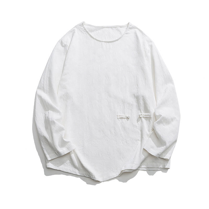 T-shirt à manches longues en coton uni, motif grenouille chinoise, pour homme, inspiré des Buddha Stones - image 23