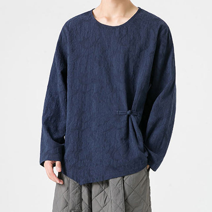 T-shirt à manches longues en coton uni, motif grenouille chinoise, pour homme, inspiré des Buddha Stones - image 7