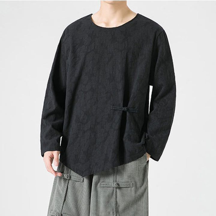 T-shirt à manches longues en coton uni, motif grenouille chinoise, pour homme, inspiré des Buddha Stones - image 30