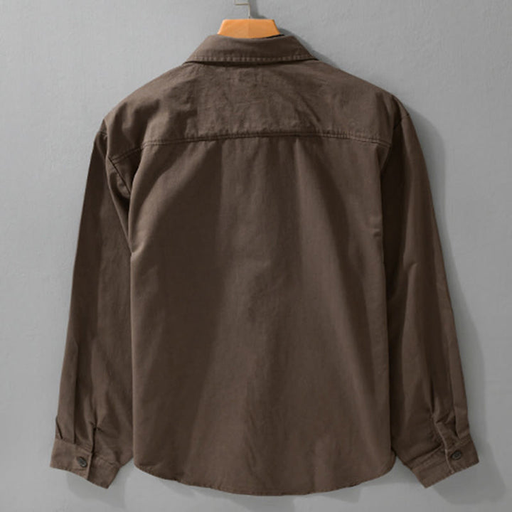 Veste deux-pièces en coton à manches longues avec poches, motif à carreaux printaniers Buddha Stones. - image 11