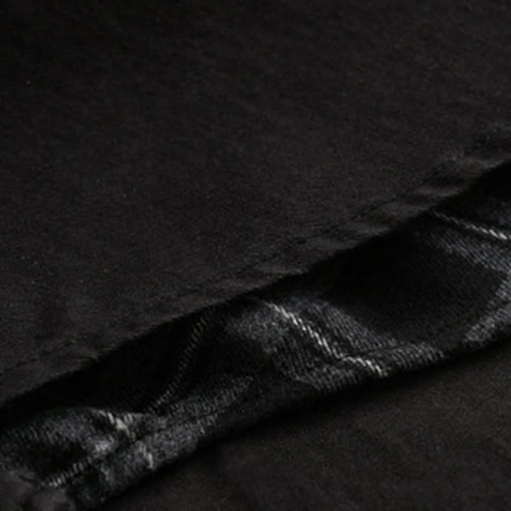 Veste deux-pièces en coton à manches longues avec poches, motif à carreaux printaniers Buddha Stones. - image 6