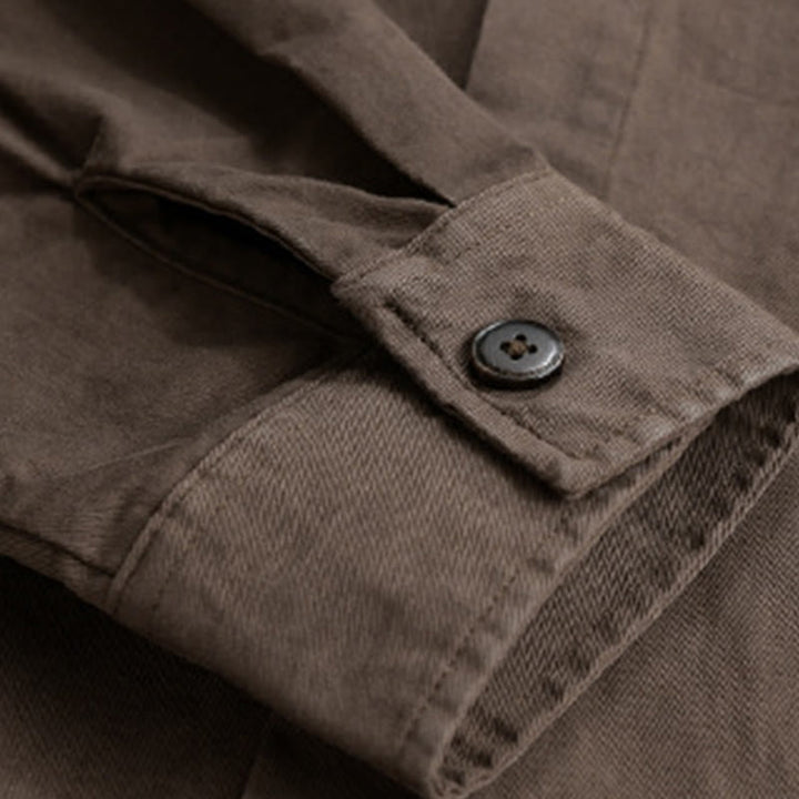 Veste deux-pièces en coton à manches longues avec poches, motif à carreaux printaniers Buddha Stones. - image 16