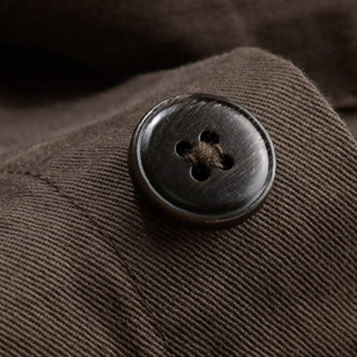 Veste deux-pièces en coton à manches longues avec poches, motif à carreaux printaniers Buddha Stones. - image 14