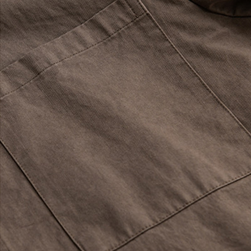 Veste deux-pièces en coton à manches longues avec poches, motif à carreaux printaniers Buddha Stones. - image 15