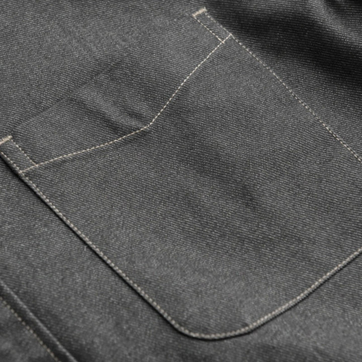 Veste en coton pour homme, manches longues, avec poches, motif Buddha Stones et boutons unis - image 11