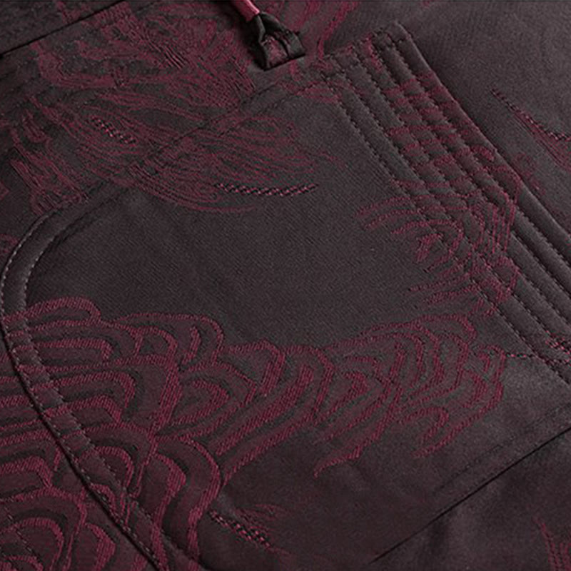 Ensemble de vêtements en coton Buddha Stones 2 pièces pour homme, chemise à manches longues et pantalon à boutons grenouille - image 12