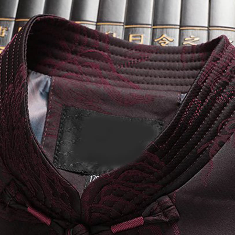 Ensemble de vêtements en coton Buddha Stones 2 pièces pour homme, chemise à manches longues et pantalon à boutons grenouille - image 10