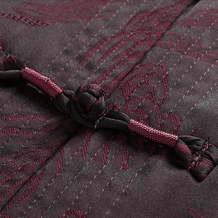 Ensemble de vêtements en coton Buddha Stones 2 pièces pour homme, chemise à manches longues et pantalon à boutons grenouille - image 11