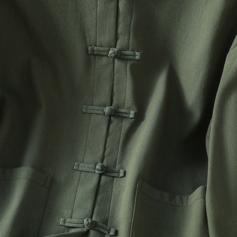 Veste thermique d'hiver pour femme Buddha Stones, manches longues, doublée en polaire de coton, avec poches et boutons grenouille - image 18