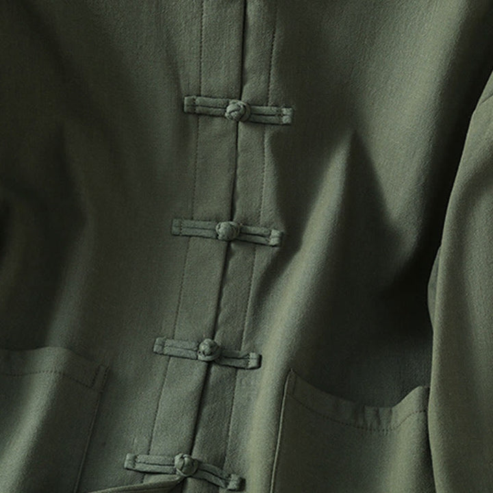 Veste thermique d'hiver pour femme Buddha Stones, manches longues, doublée en polaire de coton, avec poches et boutons grenouille - image 18