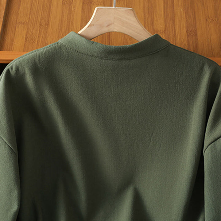 Veste thermique d'hiver pour femme Buddha Stones, manches longues, doublée en polaire de coton, avec poches et boutons grenouille - image 16