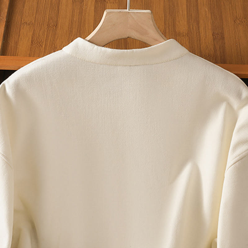 Veste thermique d'hiver pour femme Buddha Stones, manches longues, doublée en polaire de coton, avec poches et boutons grenouille - image 5