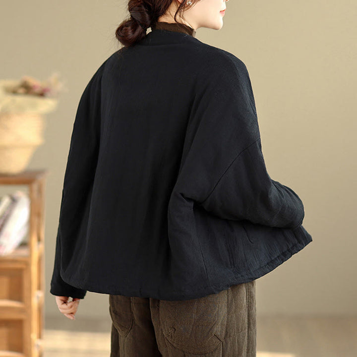 Veste thermique d'hiver à manches longues en coton pour femme, avec poches, Buddha Stones - image 3