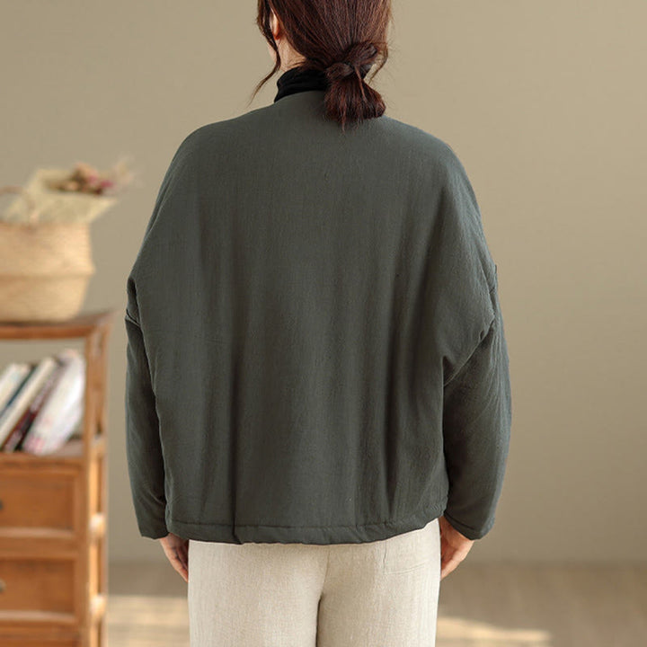 Veste thermique d'hiver à manches longues en coton pour femme, avec poches, Buddha Stones - image 17