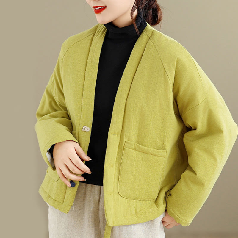 Veste thermique d'hiver à manches longues en coton pour femme, avec poches, Buddha Stones - image 28