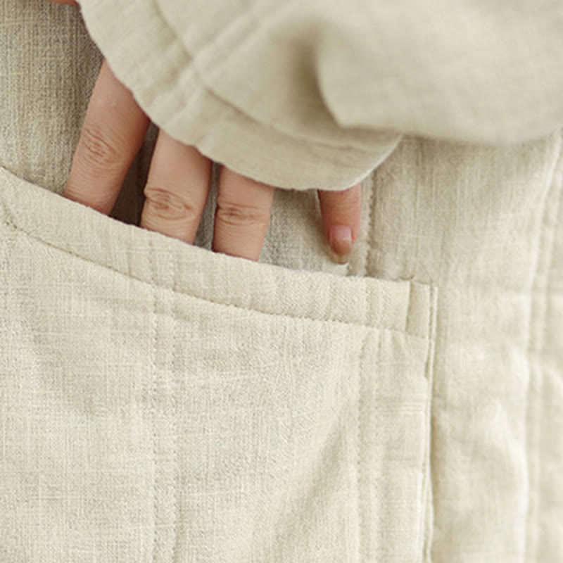 Veste thermique d'hiver pour femme en coton uni à manches longues avec poches , Buddha Stones - image 11