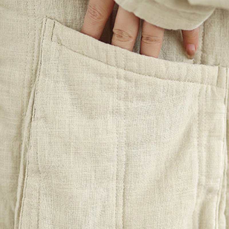 Veste thermique d'hiver pour femme en coton uni à manches longues avec poches , Buddha Stones - image 10