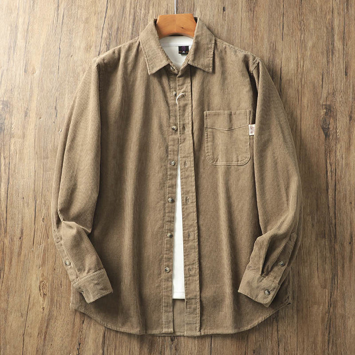 Veste homme en velours côtelé uni à manches longues, en coton épais, avec poches et Buddha Stones - Pérou - US/UK/AU40，EU50 (2XL) - image 0