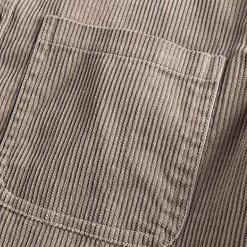 Veste homme à manches longues épaisse avec poches, couleur unie, à boutons simples et motif Buddha Stones - image 3