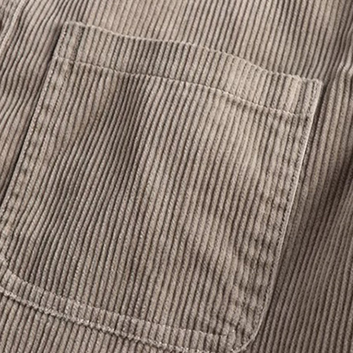 Veste homme à manches longues épaisse avec poches, couleur unie, à boutons simples et motif Buddha Stones - image 3