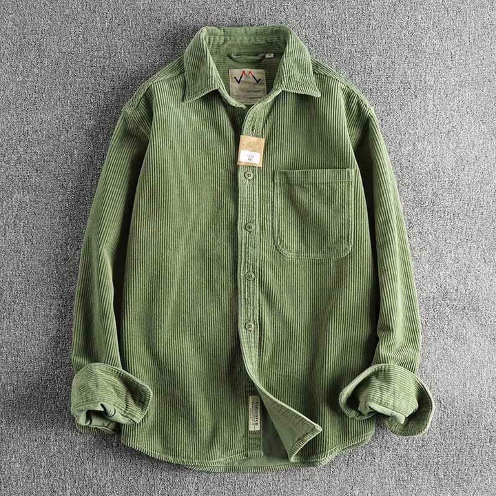 Veste homme à manches longues épaisse avec poches, couleur unie, à boutons simples et motif Buddha Stones - Vert - US/UK/AU44，EU54 (4XL) - image 6