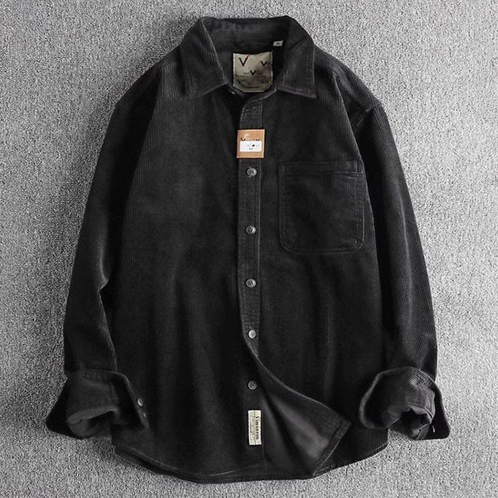 Veste homme à manches longues épaisse avec poches, couleur unie, à boutons simples et motif Buddha Stones - Noir - US/UK/AU44，EU54 (4XL) - image 13