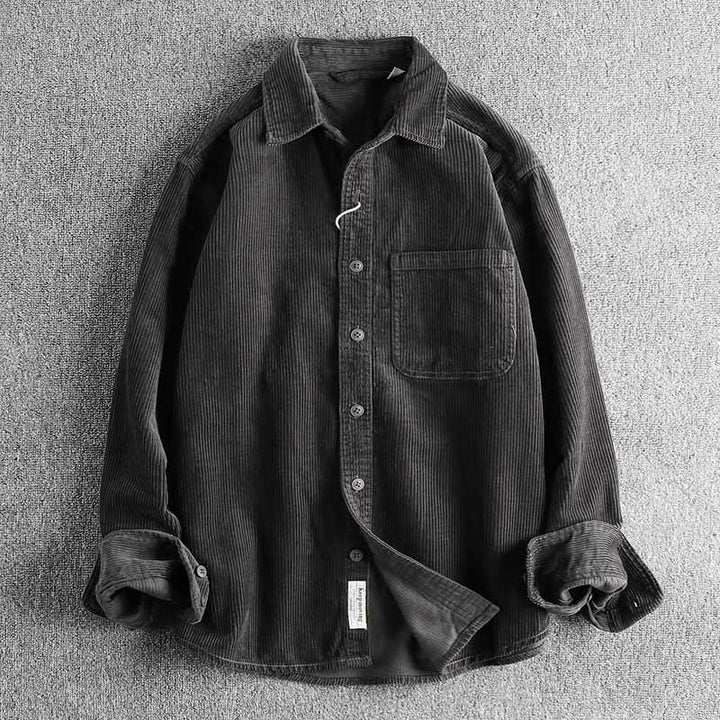 Veste homme à manches longues épaisse avec poches, couleur unie, à boutons simples et motif Buddha Stones - Gris sombre - US/UK/AU44，EU54 (4XL) - image 10