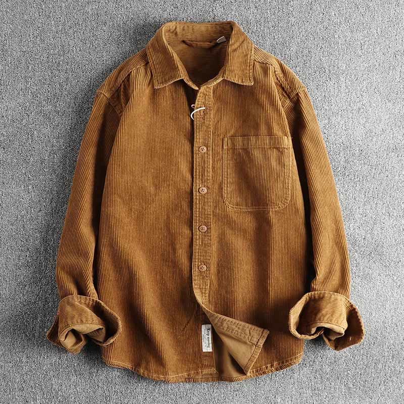 Veste homme à manches longues épaisse avec poches, couleur unie, à boutons simples et motif Buddha Stones - Chocolat - US/UK/AU44，EU54 (4XL) - image 11