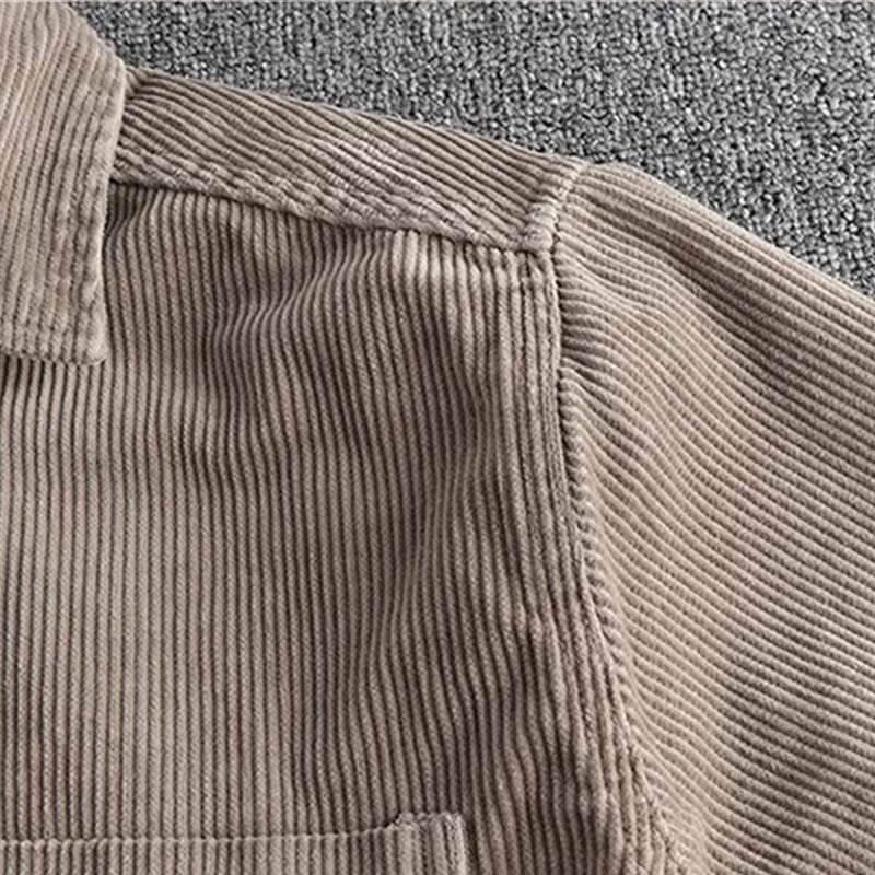 Veste homme à manches longues épaisse avec poches, couleur unie, à boutons simples et motif Buddha Stones - image 2