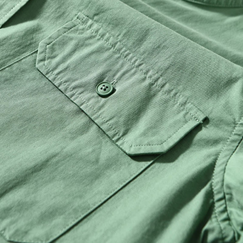 Veste homme à manches longues en coton épais, col rond, couleur unie, motif Buddha Stones , avec poches - image 9