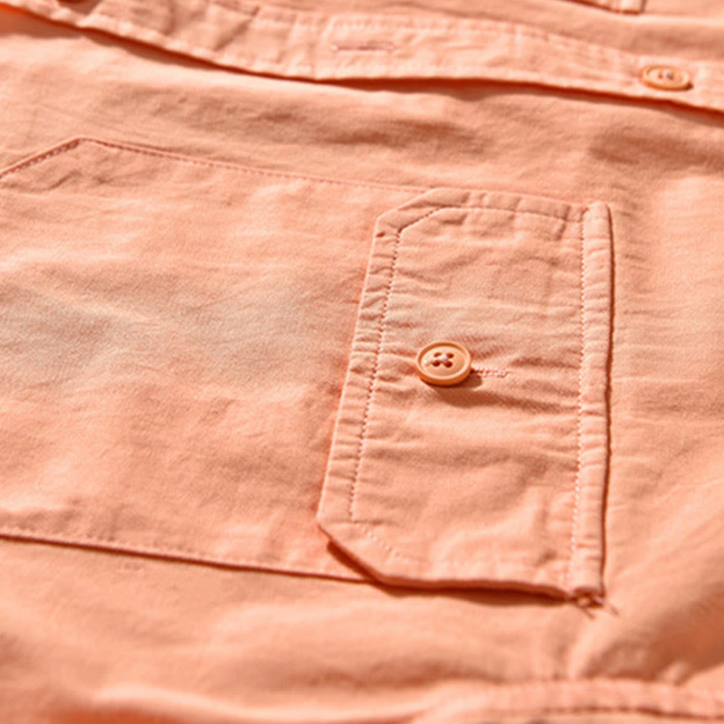 Veste homme à manches longues en coton épais, col rond, couleur unie, motif Buddha Stones , avec poches - image 17