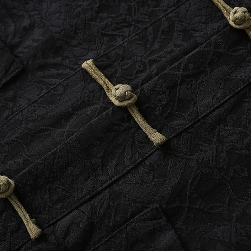 Veste homme en coton jacquard à manches longues et poches, motif jacquard de printemps Buddha Stones - image 6