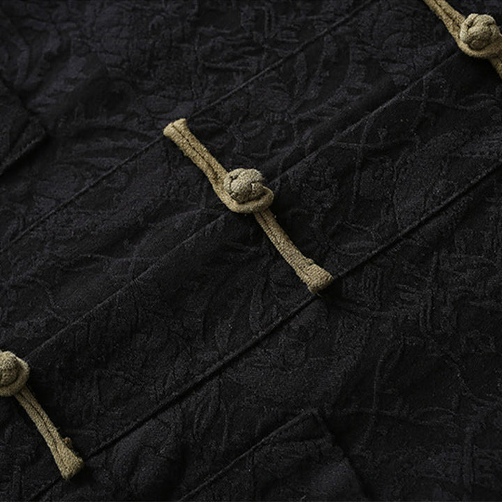 Veste homme en coton jacquard à manches longues et poches, motif jacquard de printemps Buddha Stones - image 6