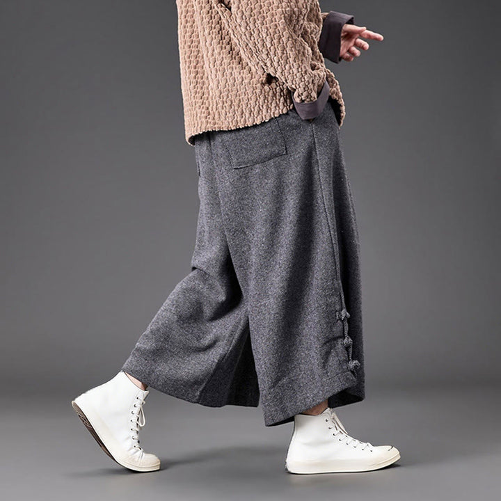 Pantalon thermique en velours côtelé pour homme, jambes larges, avec poches, motif grenouille chinoise Buddha Stones Winter - image 25