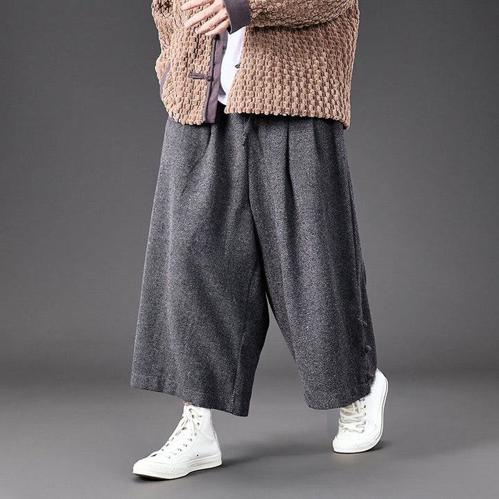 Pantalon thermique en velours côtelé pour homme, jambes larges, avec poches, motif grenouille chinoise Buddha Stones Winter - Gris terne - US/UK/AU46，EU56 (5XL) - image 18