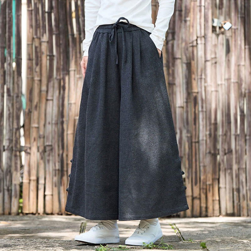 Pantalon thermique en velours côtelé pour homme, jambes larges, avec poches, motif grenouille chinoise Buddha Stones Winter - image 8