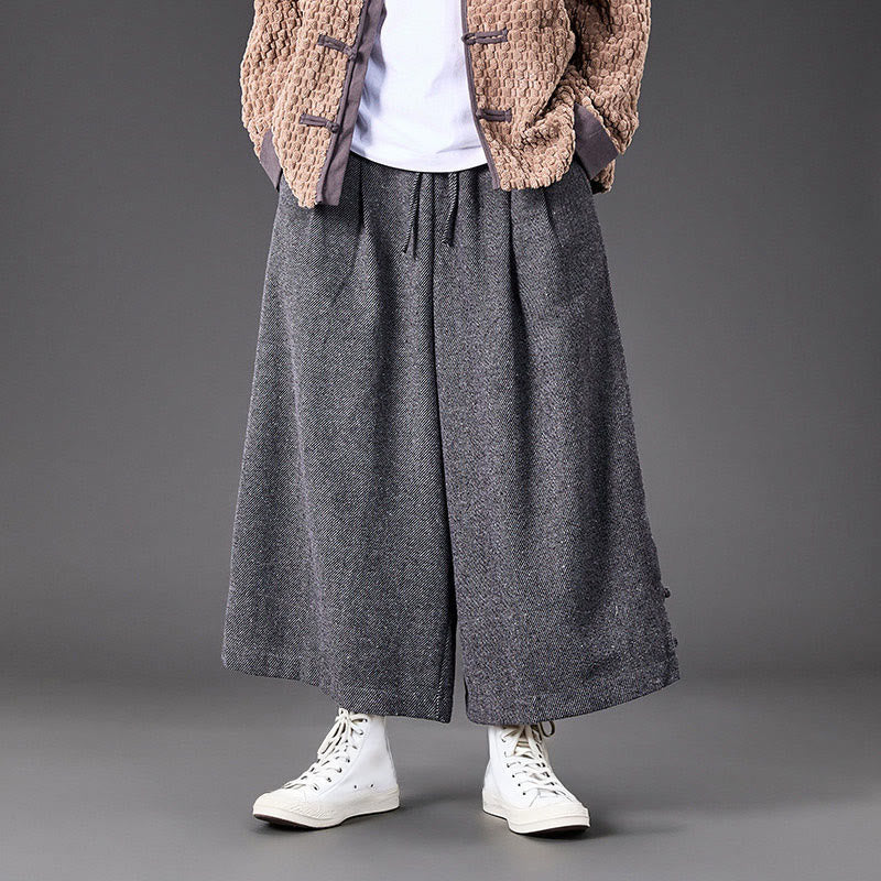 Pantalon thermique en velours côtelé pour homme, jambes larges, avec poches, motif grenouille chinoise Buddha Stones Winter - image 19