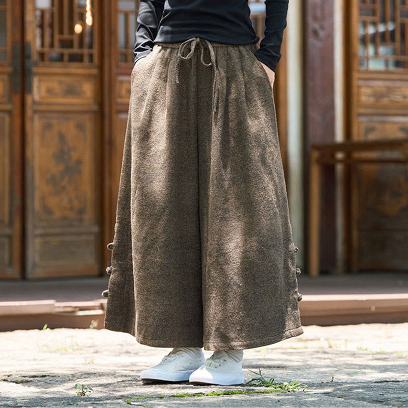 Pantalon thermique en velours côtelé pour homme, jambes larges, avec poches, motif grenouille chinoise Buddha Stones Winter - image 14