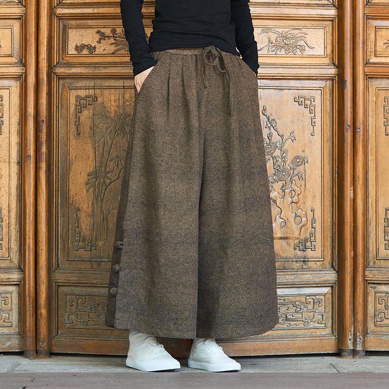 Pantalon thermique en velours côtelé pour homme, jambes larges, avec poches, motif grenouille chinoise Buddha Stones Winter - SaddleBrown - US/UK/AU46，EU56 (5XL) - image 10