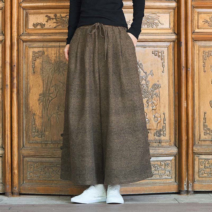 Pantalon thermique en velours côtelé pour homme, jambes larges, avec poches, motif grenouille chinoise Buddha Stones Winter - image 11