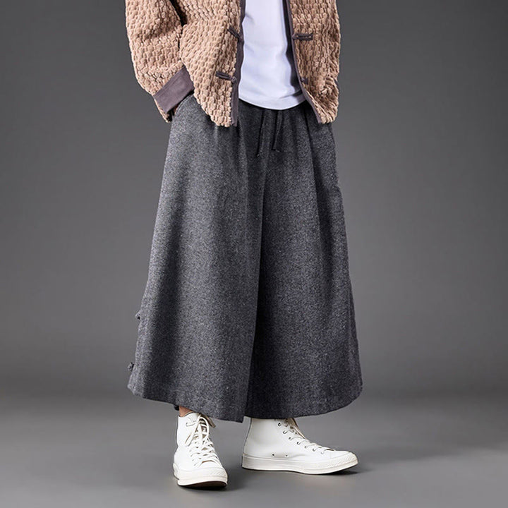 Pantalon thermique en velours côtelé pour homme, jambes larges, avec poches, motif grenouille chinoise Buddha Stones Winter - image 22