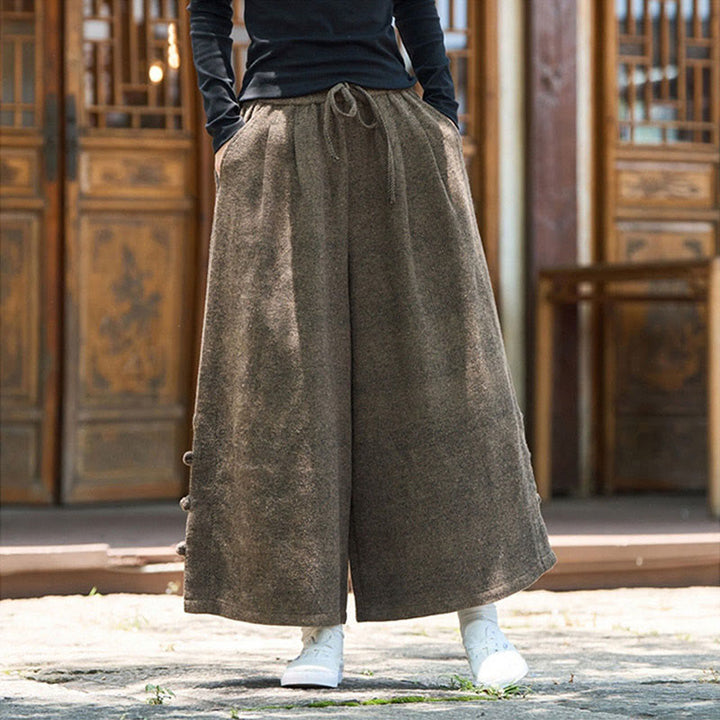 Pantalon thermique en velours côtelé pour homme, jambes larges, avec poches, motif grenouille chinoise Buddha Stones Winter - image 17