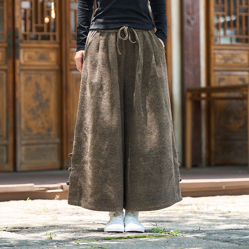 Pantalon thermique en velours côtelé pour homme, jambes larges, avec poches, motif grenouille chinoise Buddha Stones Winter - image 13