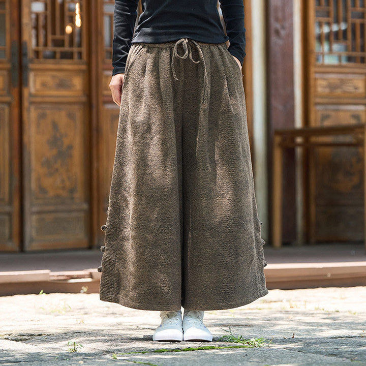 Pantalon thermique en velours côtelé pour homme, jambes larges, avec poches, motif grenouille chinoise Buddha Stones Winter - image 13