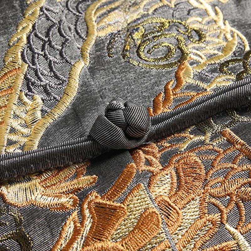 Veste homme à manches longues, broderie dragon, Buddha Stones, printemps et automne, fermeture à boutons grenouille - image 3