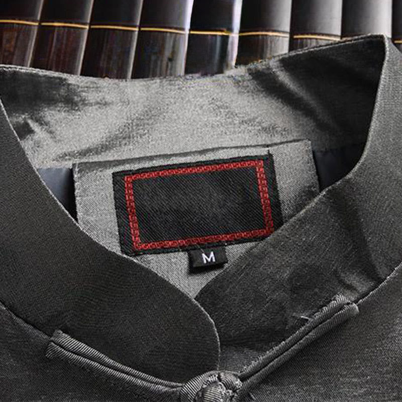 Veste homme à manches longues, broderie dragon, Buddha Stones, printemps et automne, fermeture à boutons grenouille - image 1