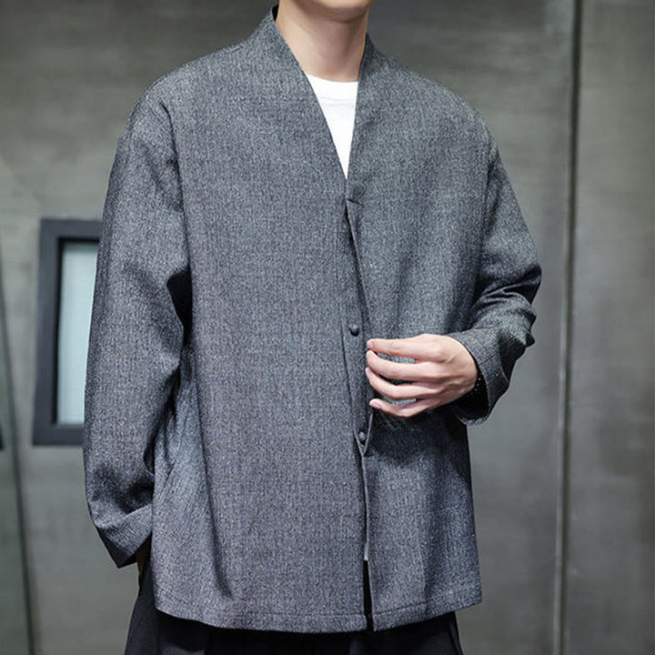 Veste homme à manches longues, couleur unie , Buddha Stones, printemps/automne - image 5