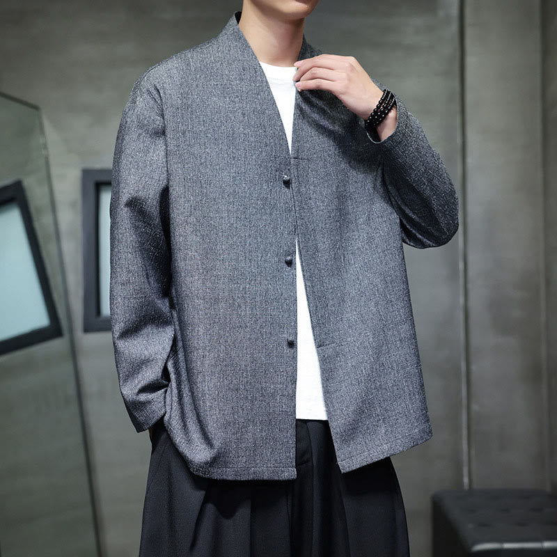 Veste homme à manches longues, couleur unie , Buddha Stones, printemps/automne - image 4