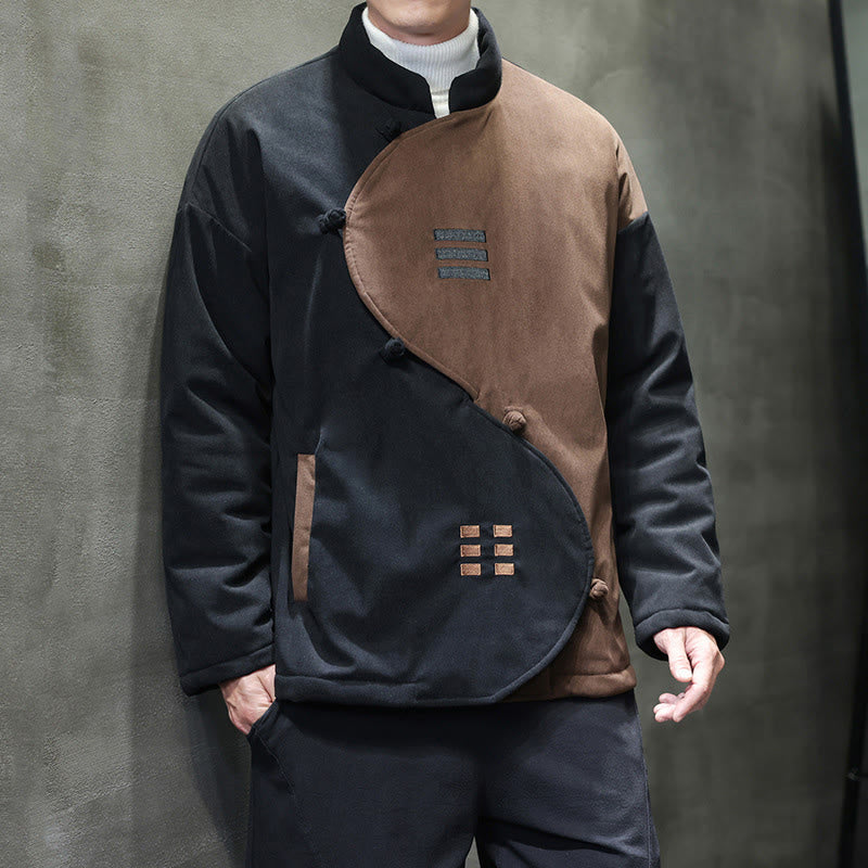 Veste homme à manches longues en velours côtelé, motif Yin Yang Tai Chi, avec poches, inspirée des Buddha Stones - image 5