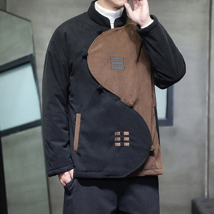 Veste homme à manches longues en velours côtelé, motif Yin Yang Tai Chi, avec poches, inspirée des Buddha Stones - image 7